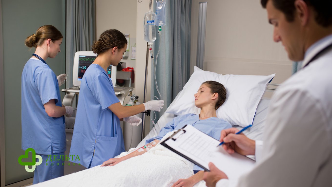 Пациент без сознания в клинике